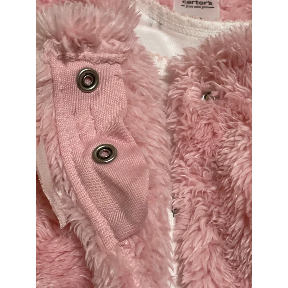 Girls Carter's Matching Set 12 Months Pink Vest White Bodysuit Blue Pants